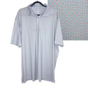 Men's Short Sleeve Performance Polo Pink Cocktail Drink Size XXXL Golf